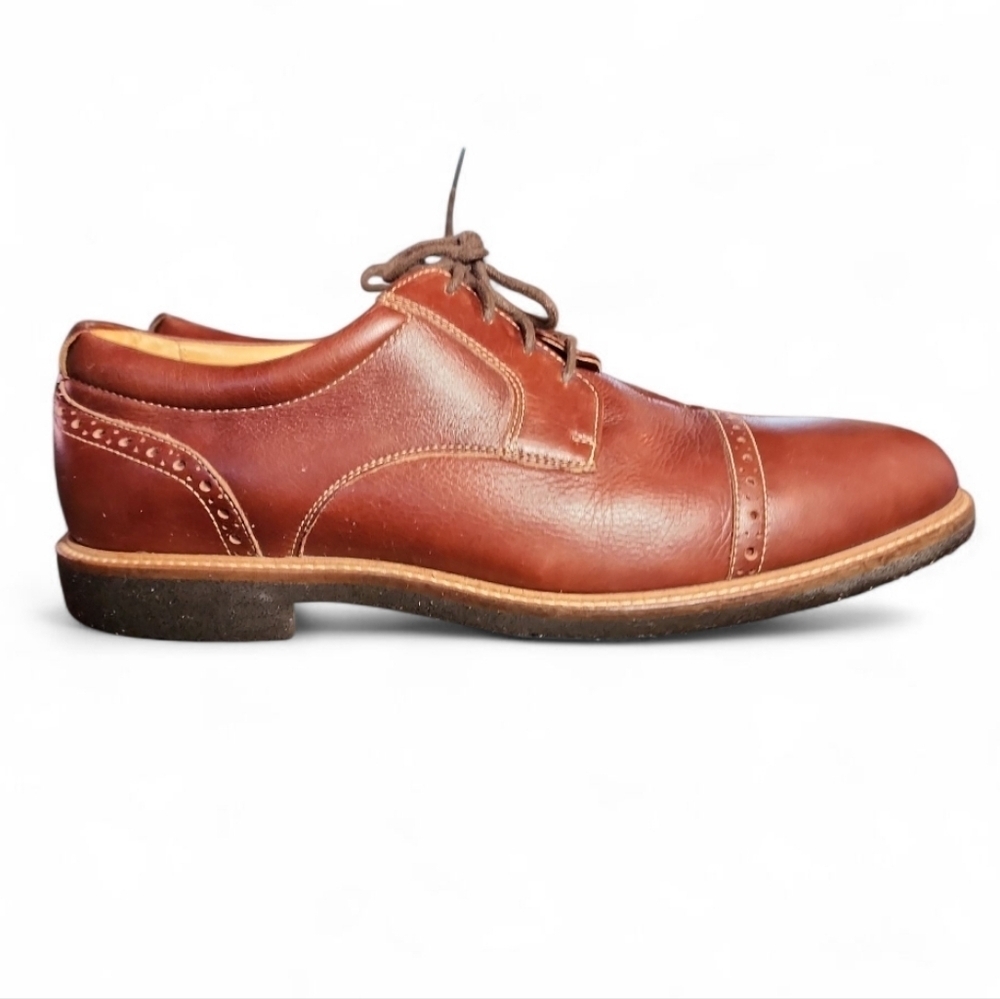 Johnston & Murphy Men's BARLOW CAP TOE Brown Leather Shoes Size 10.5 M Oxford - Picture 1 of 8